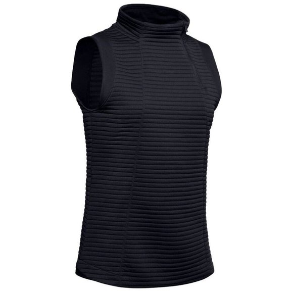 Womens Under Armour Vest S Black Daytona Storm Moisture Wicking Running Fleece - Picture 1 of 7